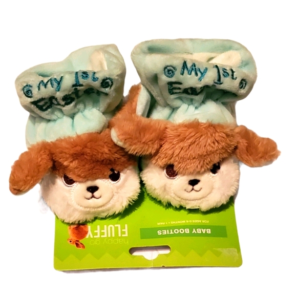 Happy Go Fluffy My 1st Easter Baby Booties Bunny - Picture 3 of 3